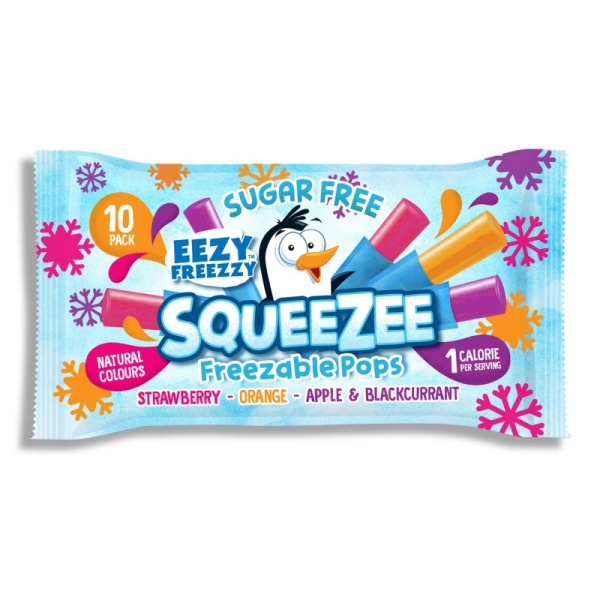 Sugar Free Eezy Freezzy Squeeze Ice Pops 500ml (Pack of 10 x 50ml)